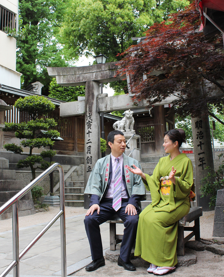 上川端商店街振興組合・専務理事の正木研次さんと輝く女性プロジェクト・代表の森咲子さんが上川端商店街の魅力をお伝えします。